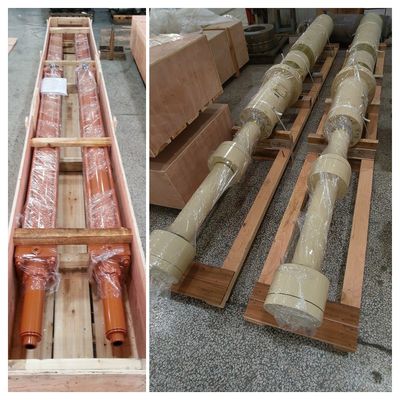 Métallurgie Cylindres hydrauliques à charge lourde à trois étages avec tube de cylindre 27SiMn