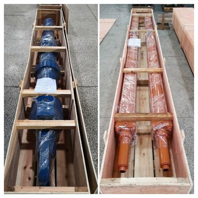 32 Mpa pression d'essai usine d'acier cylindres hydrauliques lourds avec longueur de course sur mesure