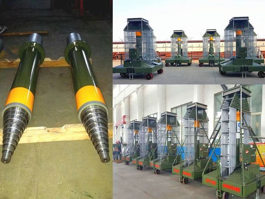 Max ID 500 mm Cylindre hydraulique personnalisé à trois étages Grue Cylindre hydraulique